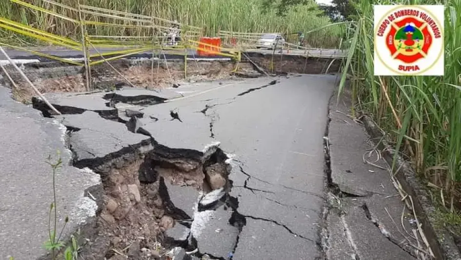 Maquinaría del Invías intervendrá tramo El Palo-Supía, afectado por pérdida de banca