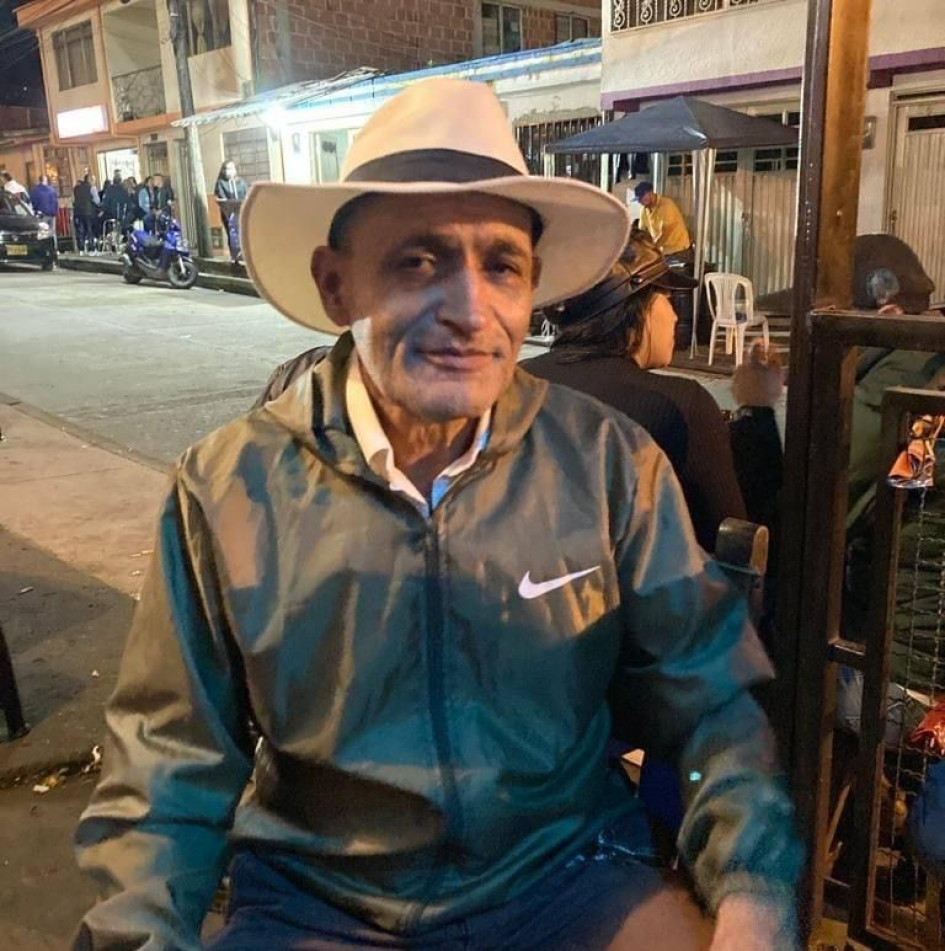 El fallecido, Jorge Agudelo.