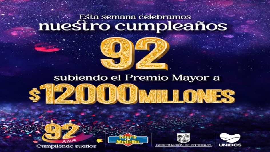 Foto que hace publicidad al sorteo número 4680 de la Lotería de Medellín