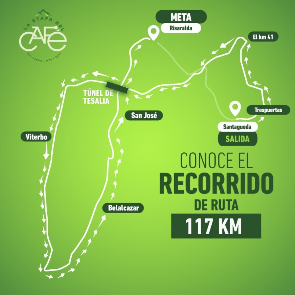 600 ciclistas están inscritos en esta competencia, que el domingo recorrerá 117 kilómetros por las vías de Caldas.