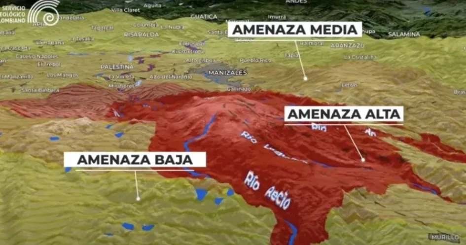 Amenaza de erupción del volcán Nevado del Ruiz sigue latente: Servicio Geológico