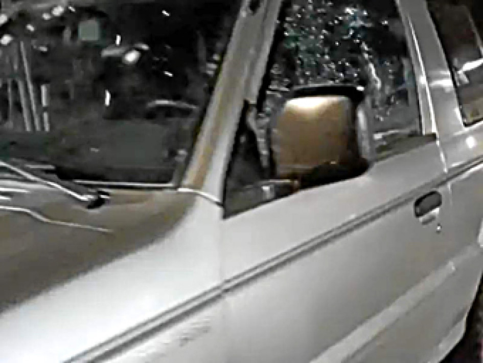 Este es el carro donde se desplazaban los miembros de la Iglesia que fueron atentados.