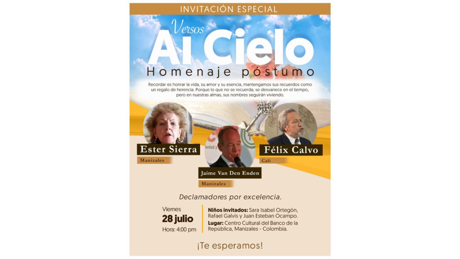 Información del evento.