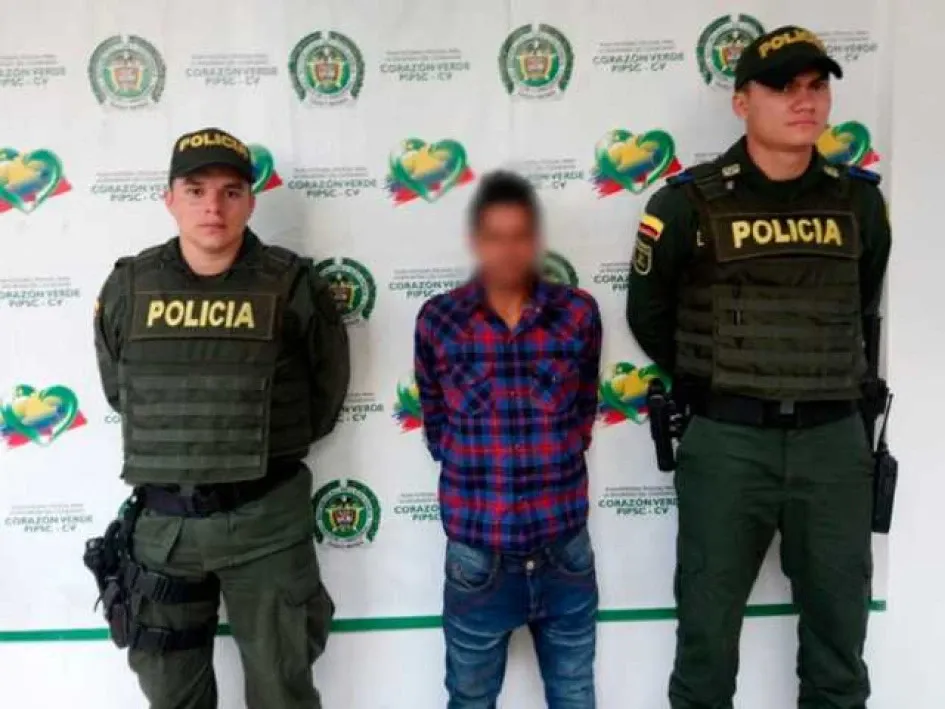 El hoy condenado, el día de su aprehensión en flagrancia.