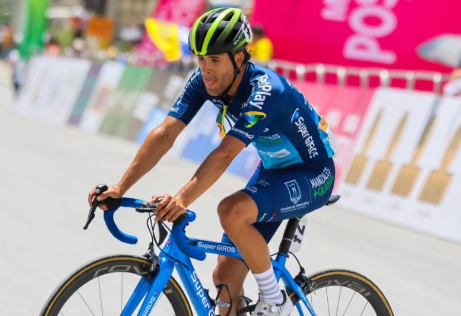 Jordan Tabares, el caldense que lidera desde hoy el grupo de Supergiros Alcaldía de Manizales - Gobernación de Caldas - Susuerte - para la Vuelta a Antioquia.