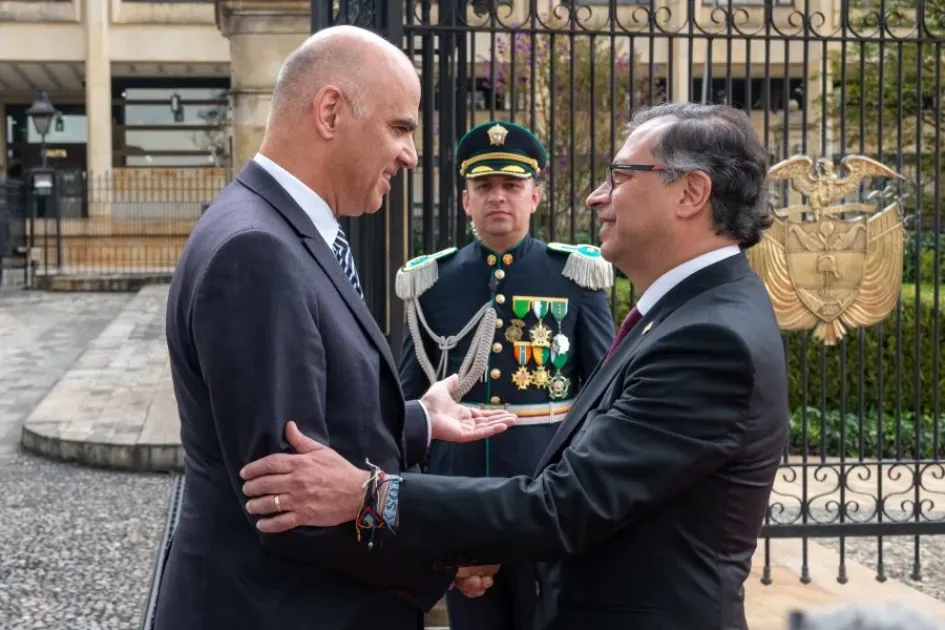 Alain Berset y Gustavo Petro.