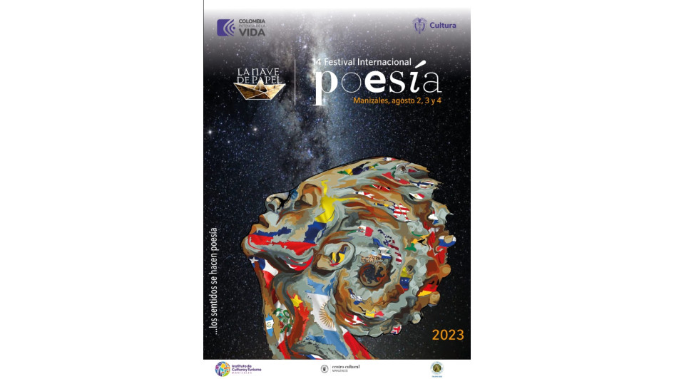 Imagen oficial de la edición 14 del Festival Internacional de Poesía de Manizales.