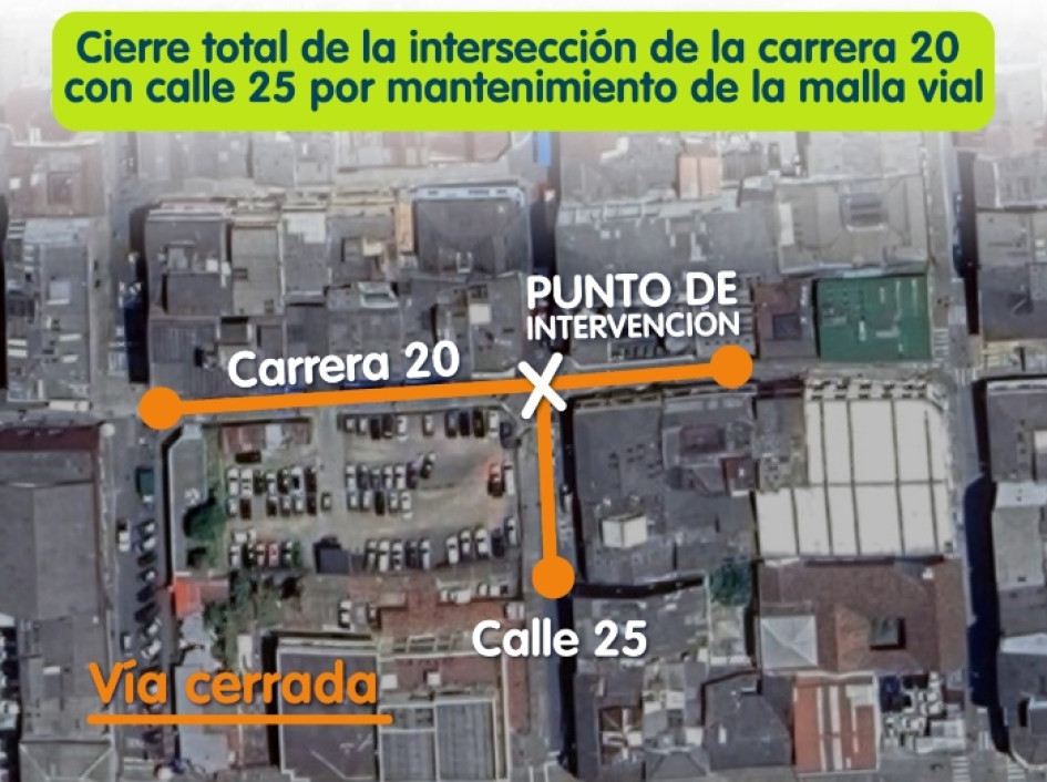En el mapa se observan las calles que estarán cerradas en el centro de la ciudad.