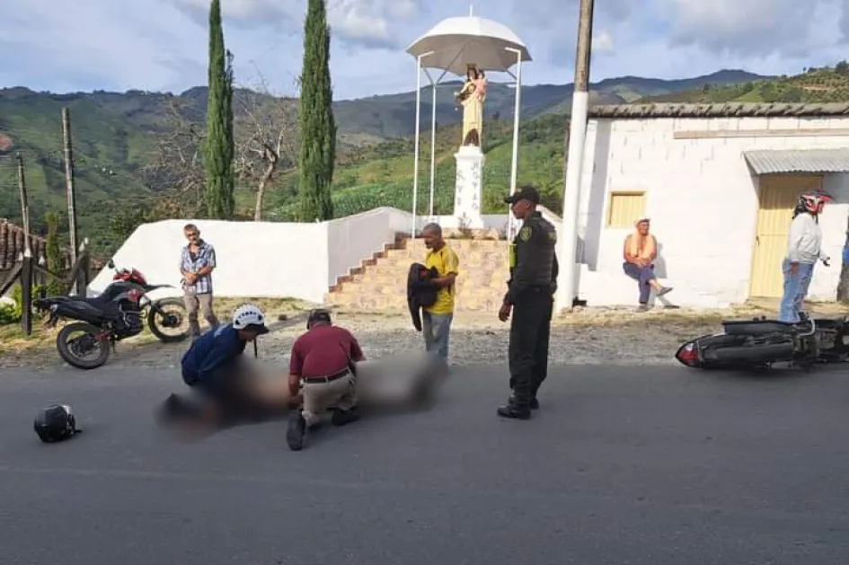 Accidente en el sector La Virgen, en Pácora.