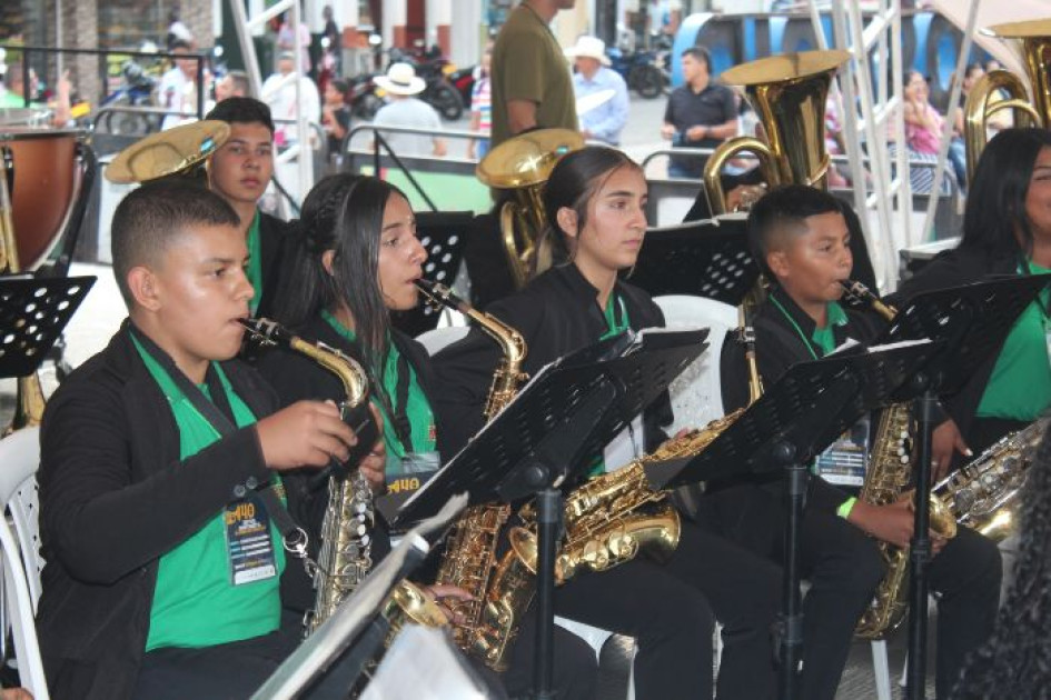 La banda de la Institución Educativa Riosucio estuvo dentro de las destacadas en el Festival de Bandas en Riosucio.