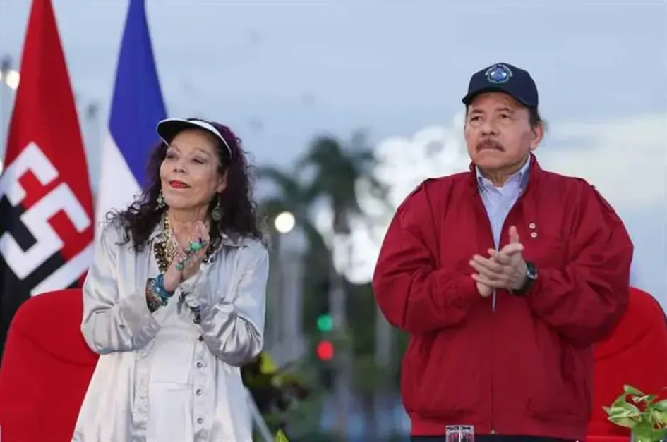 Daniel Ortega, presidente de Nicaragua, y su esposa, Rosario Murillo, vicepresidenta del país centroamericano.