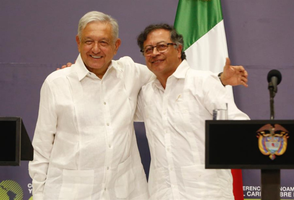 ManueL López Obrador y Gustavo Petro
