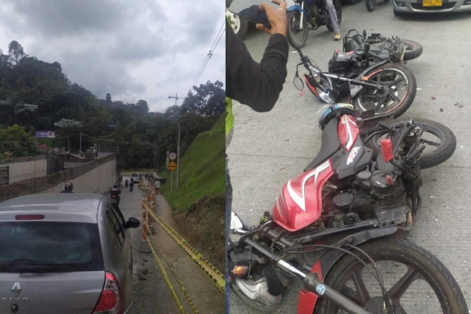 El choque ocurrió en la avenida Kevin Ángel, a la altura de la intersección que conduce al barrio Peralonso. 