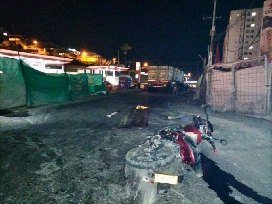 El accidente de tránsito el jueves en el sector de Los Cámbulos.