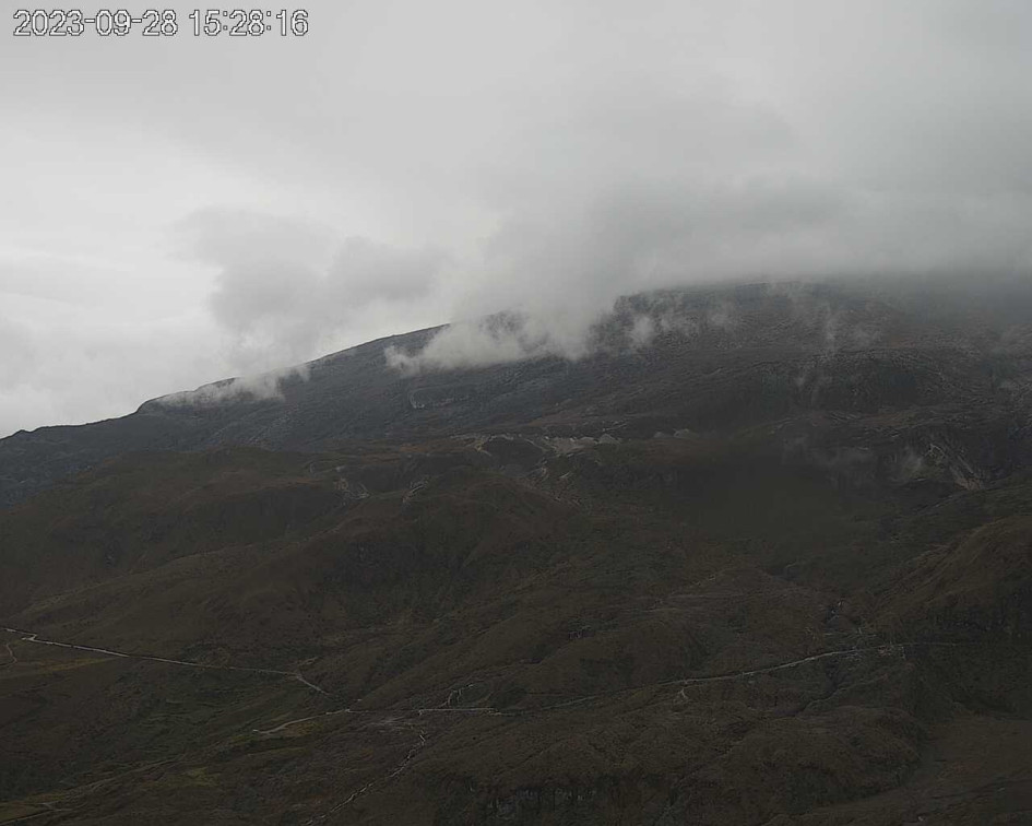 Volcán nevado del Ruiz desde el cerro Gualí
