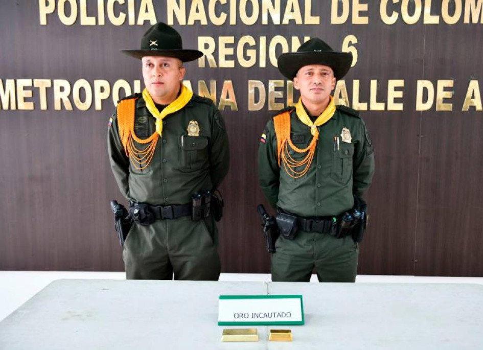 Los lingotes de oro fueron decomisados en Medellín.