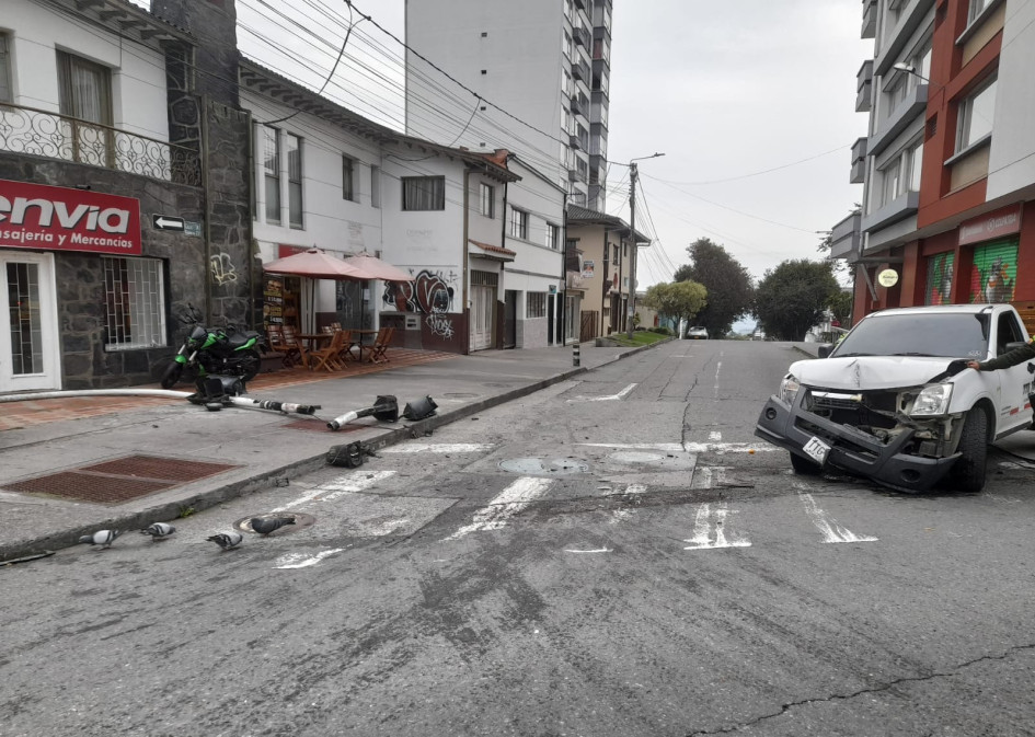 Accidente de tránsito en la Avenida Santander