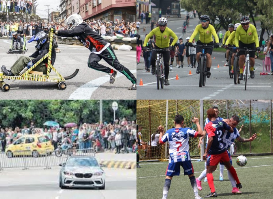Hay automovilismo, carritos de balineras, fútbol, torneos de fin de año y ciclomontañismo.
