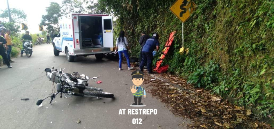 El choque entre las dos motos ocurrió en el sector de Los Chorros, entre Manzanares y Marquetalia.