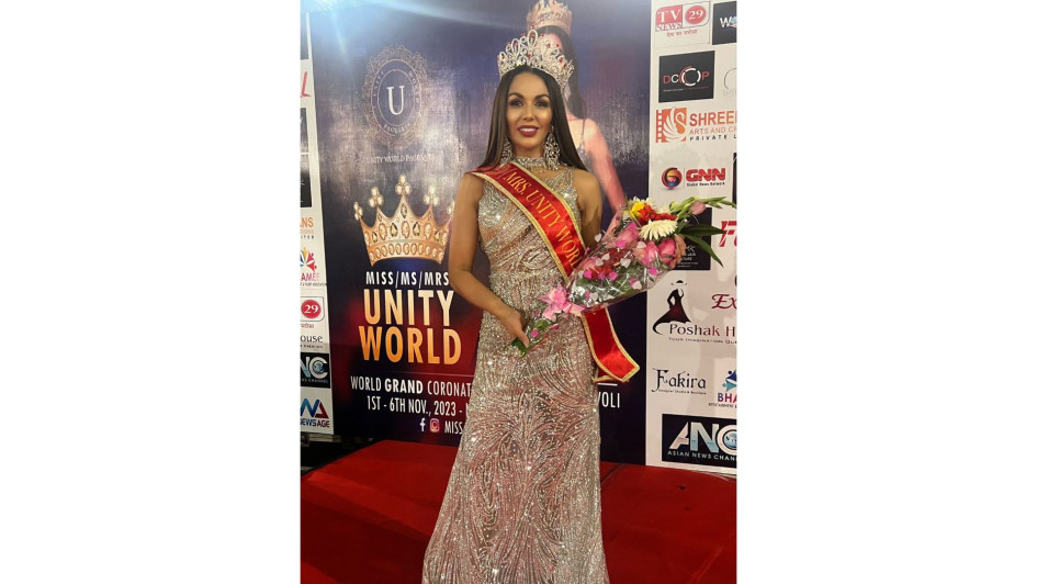 La abogada manizaleña Paula Andrea Cañón Buitrago logró el segundo lugar en el reinado Mrs. Unity World, en Nueva Delhi, capital de India.