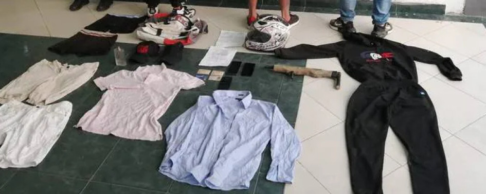 Lo hallado en la casa de uno de los cuatro ladrones.