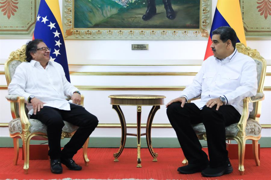 Gustavo Petro y Nicolás Maduro.