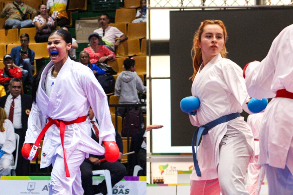 Medalla de plata y bronce para el karate femenino de Caldas