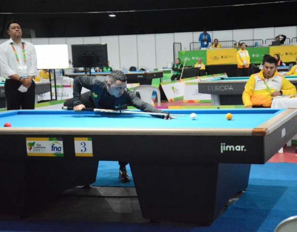 Huberney Cataño, ansermeño de la Liga de Caldas,  tiene opción de oro por equipos. Caldas en billar tiene hoy pruebas para Rubén Darío Gamba, Sandra Caballero, Giovanny Muñoz, en las modalidades a tres bandas y bola nueve. 