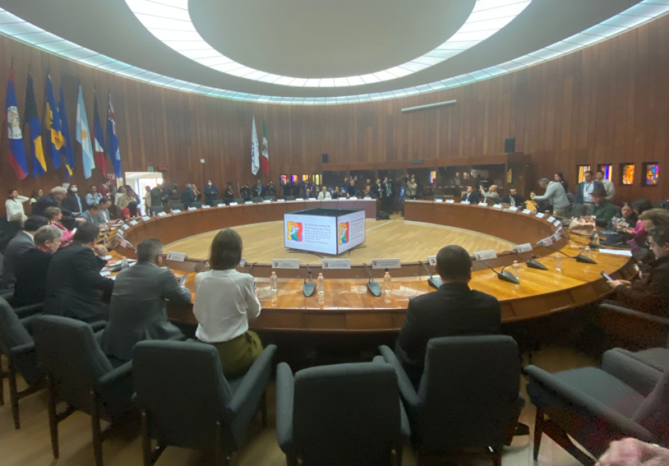 Acto de clausura del quinto Ciclo de la Mesa de Diálogos de Paz entre el Gobierno nacional y el Ejército de Liberación Nacional (Eln).