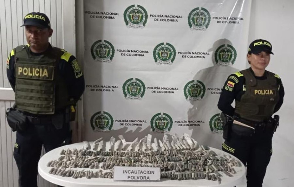 Policía de Caldas ha incautado más de 8.192 gramos de pólvora en lo que va de diciembre