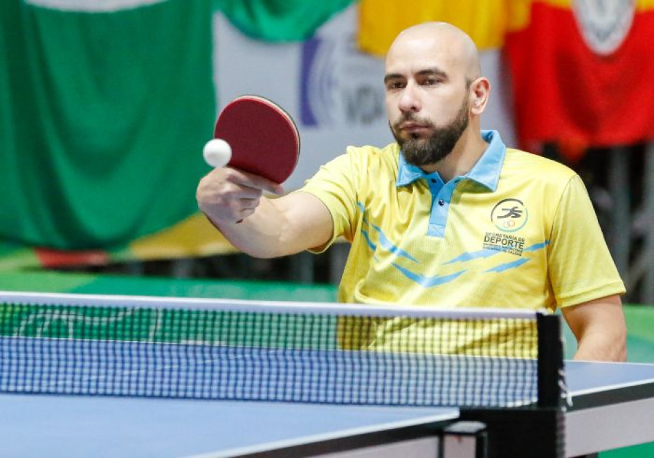 Luis Valencia, de Caldas, clasificó a la semifinal individual en la categoría TT1-TT3 en las competencias de tenis de mesa físicos de los VI Juegos Paranacionales que comenzaron desde ayer en Expoferias.