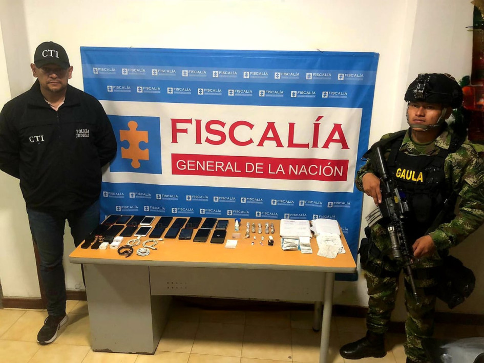 Esto fue lo encontrado en el operativo contra la extorsión liderado por la Fiscalía.