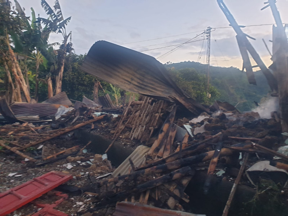 Así quedó la casa.