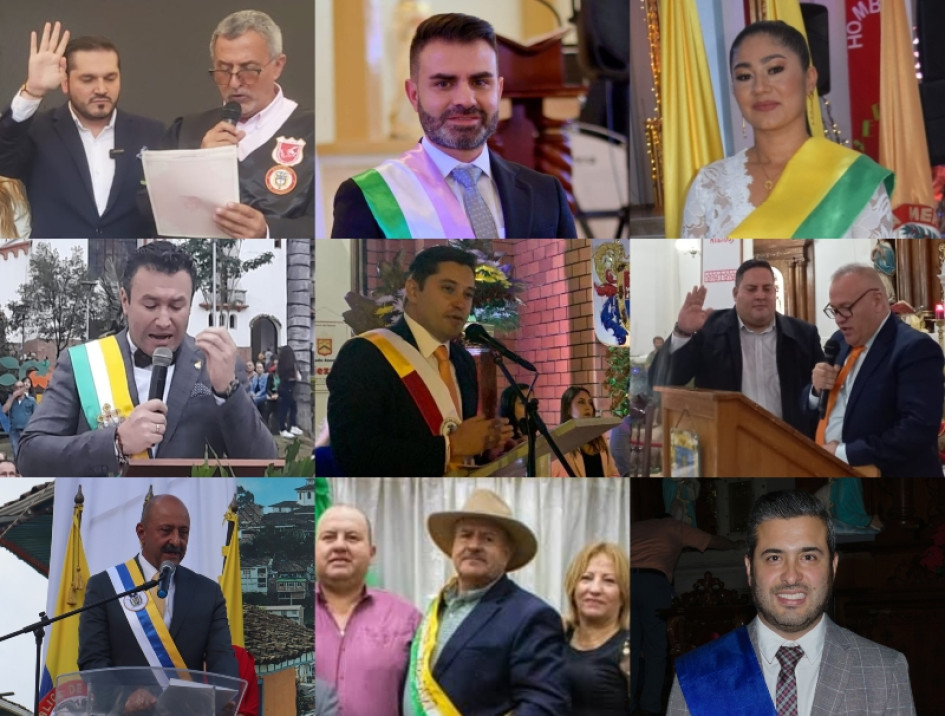 Ellos son nueve de los 27 alcaldes de Caldas posesionados.
