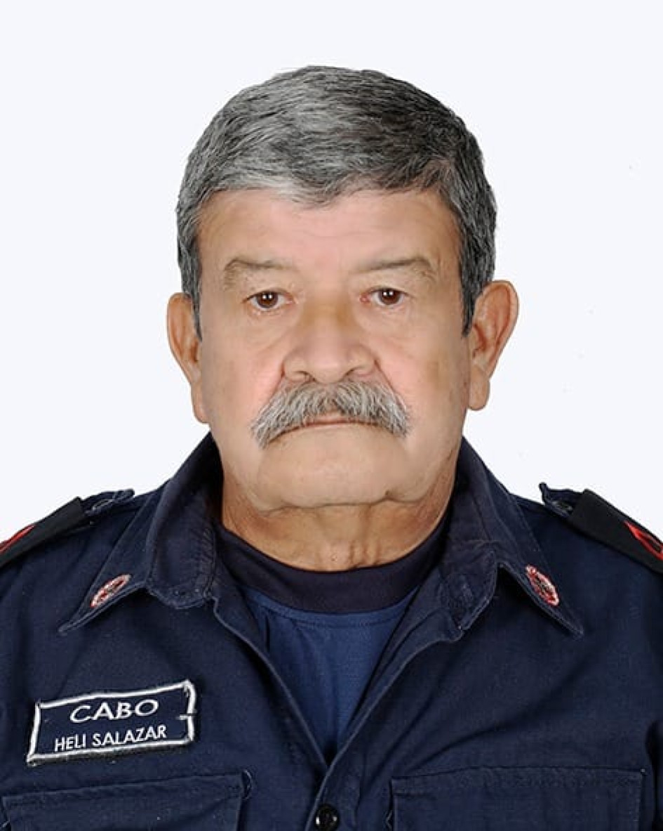 Helí Salazar perteneció al Cuerpo de Bomberos por 35 años.