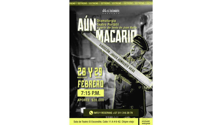 Macario, el protagonista de la obra que se estrena esta noche en el Teatro El Escondite.