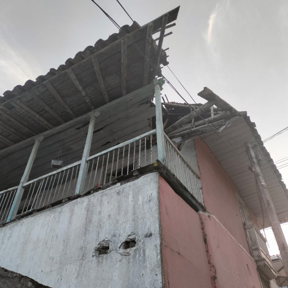 La estructura fue evacuada luego de declararse inestable.