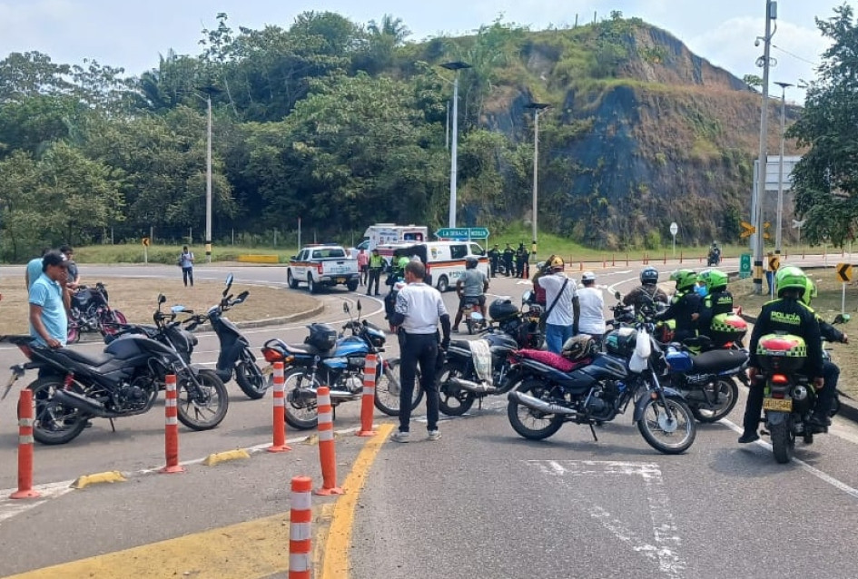 En el sector de Purnio se presentan los bloqueos en La Dorada (Caldas).