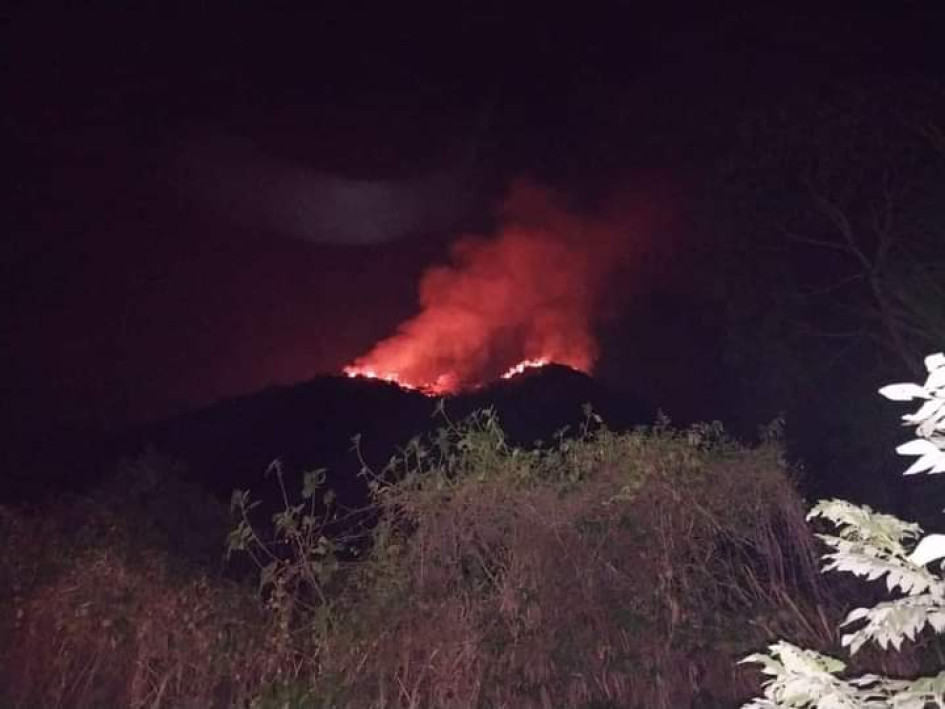 El incendio en la vereda El Porvenir de Supía.