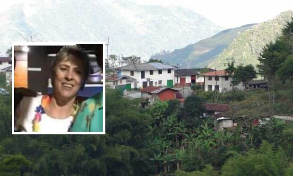 Elvia Castaño y la vereda La Rioja, de Pensilvania.