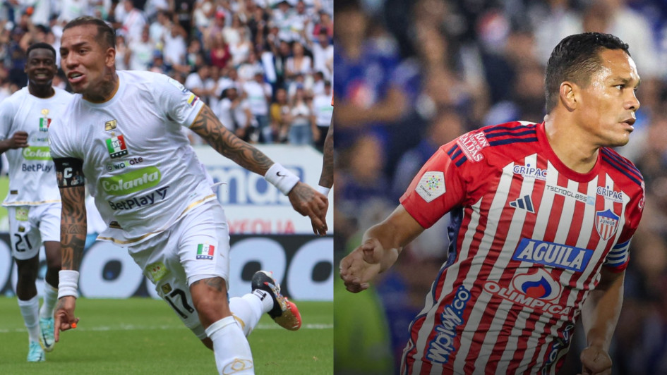 Dayro Moreno (izquierda) y Carlos Bacca han anotado sendos ocho goles en el Torneo Apertura de la Liga Colombiana.
