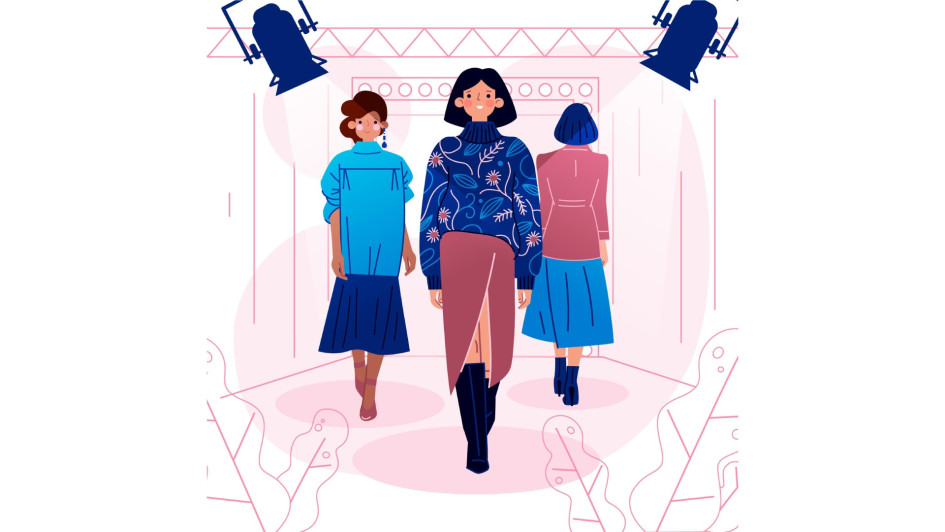 Ilustración desfile de modas