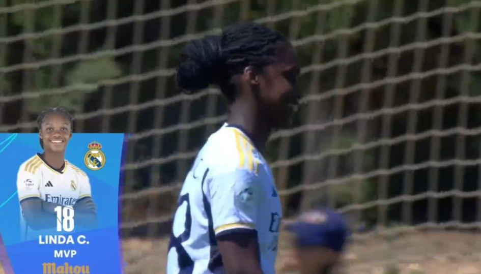 Linda Caicedo fue elegida como la jugadora del partido ante el Levante.