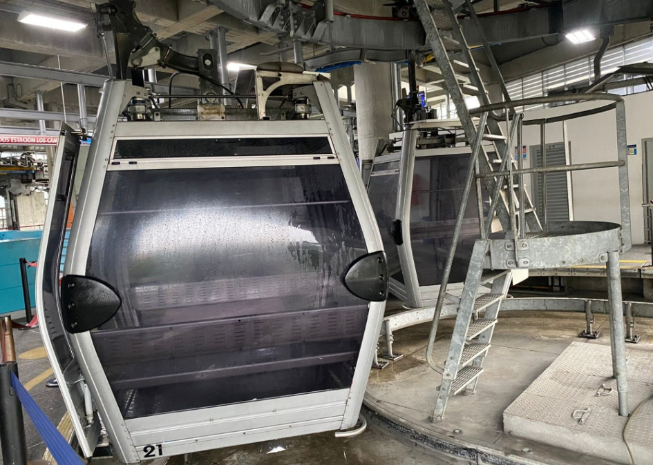 Cabina del cable aéreo de Manizales.