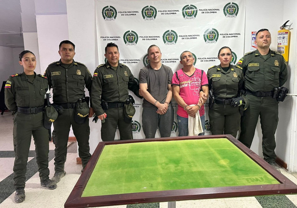 Los dos recapturados por la Policía en Aguadas (Caldas).