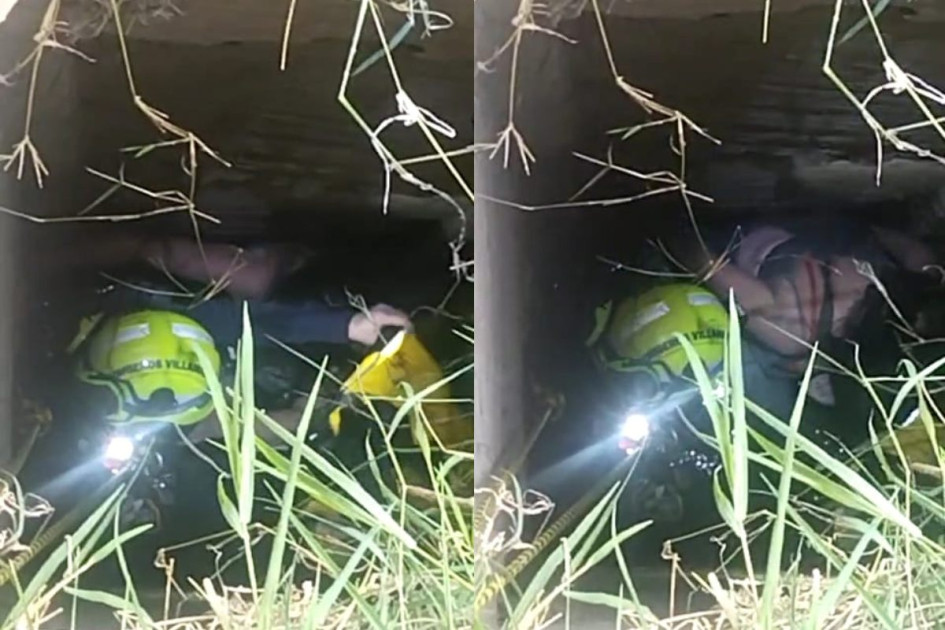 Mujer cayó por una canal de cuatro metros en Villamaría