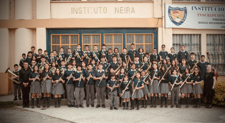 La Banda Sinfónica de la Institución Educativa Neira.