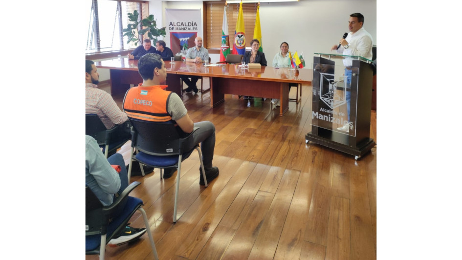 Delegados de Honduras y el PNUD visitaron Manizales para conocer las prácticas rutinarias de la Unidad de Gestión del Riesgo de la ciudad.