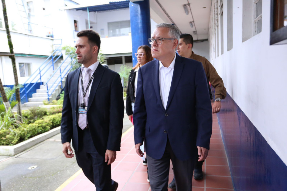El ministro de Justicia, Néstor Osuna, ayer en Manizales.