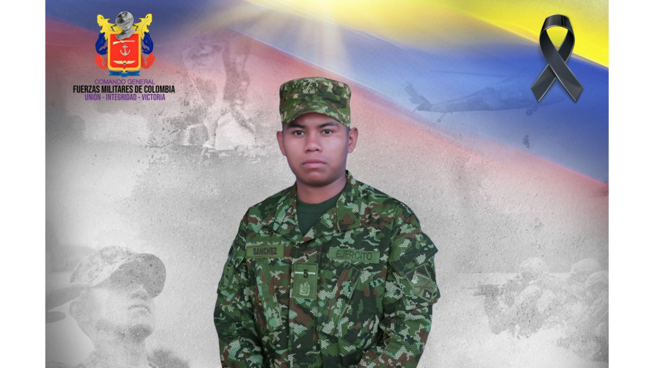 El soldado profesional Pedro Pablo Sánchez Golondrino fue asesinado en combate por el frente Carlos Patiño de las disidencias.